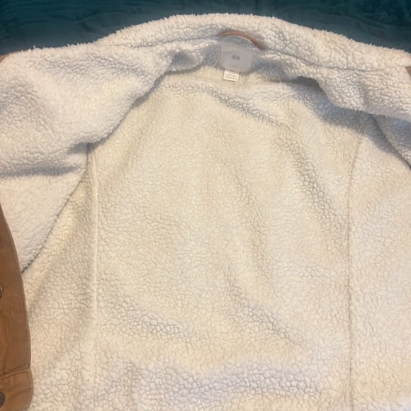 Brown & White corduroy fleece/jacket - Picture 3 of 4